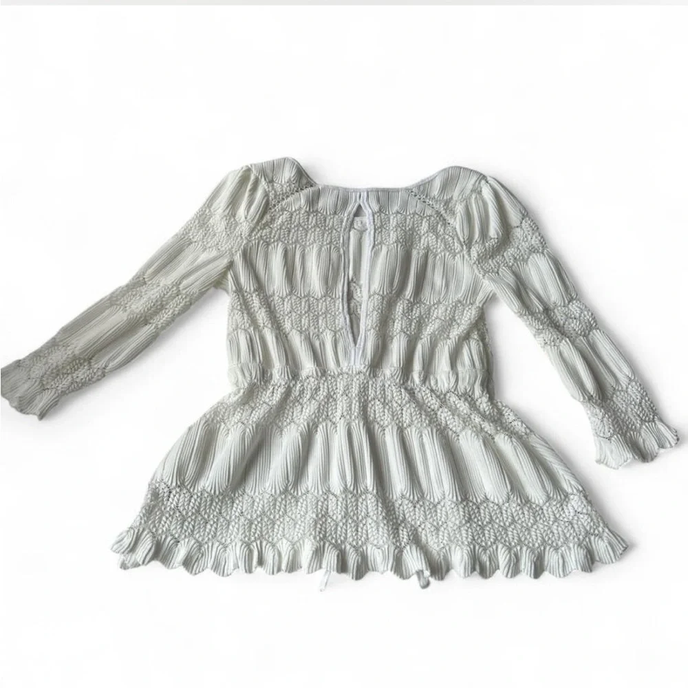 Free People Fire Island knit peasant blouse